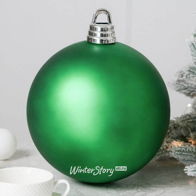 Пластиковый шар Сондер 25 см, зелёный матовый Winter Deco