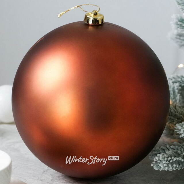 Пластиковый шар Сондер 20 см, бронзовый матовый Winter Deco