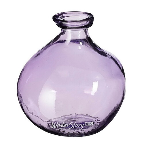Стеклянная ваза Ронель 18 см лиловая Edelman