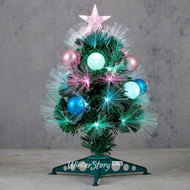 Оптоволоконная елка Cinderella 45 см, контроллер, ПВХ Edelman