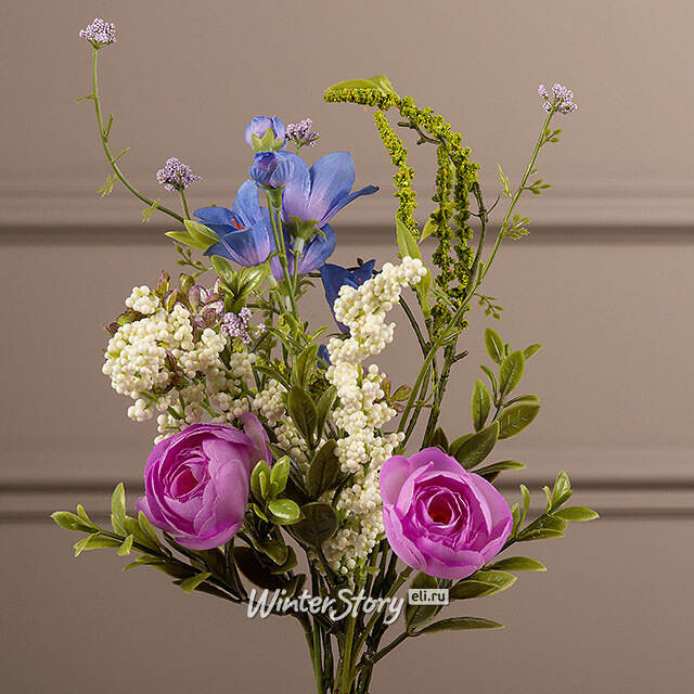 Искусственный букет Лютики 35 см фиолетовый Edelman