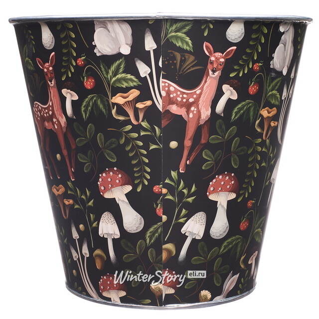 Металлическое кашпо Runcorn - Лесная Поляна 21 см черное Edelman