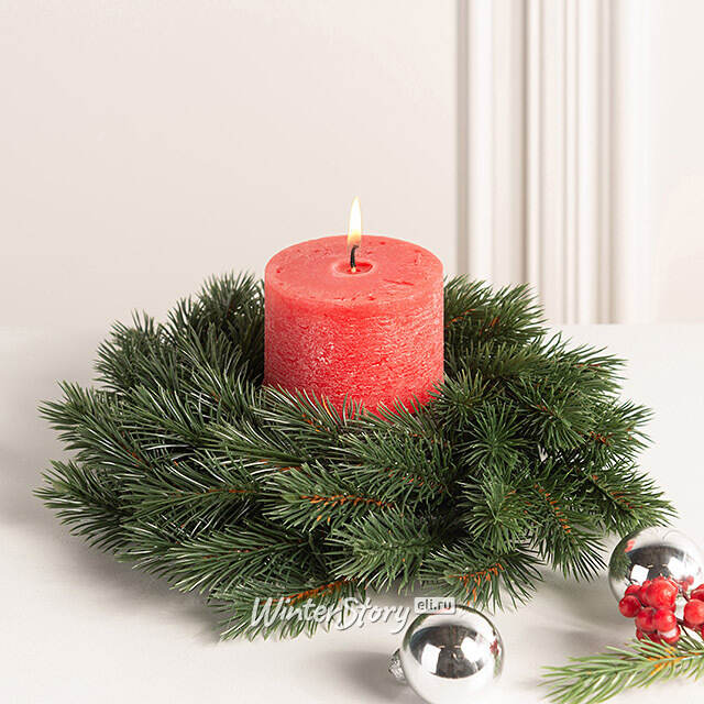 Венок для свечи Шварцвальдский 24 см, ЛИТАЯ 100% Edelman