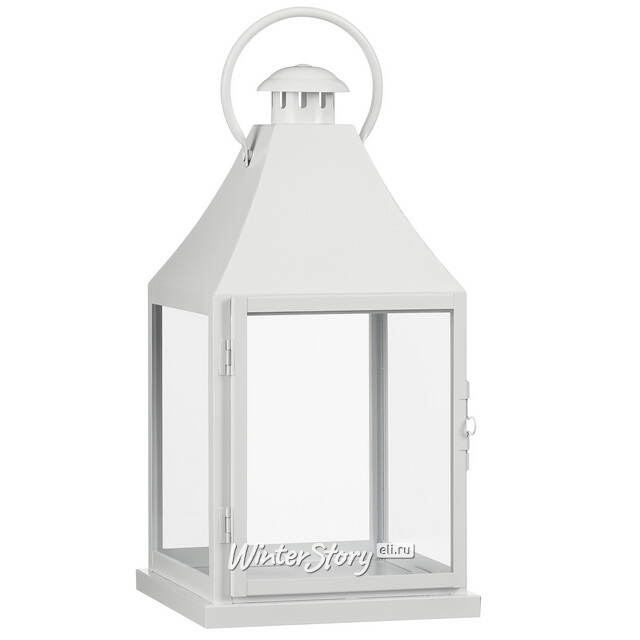 Декоративный подсвечник-фонарь Бильбао 40 см белый Edelman