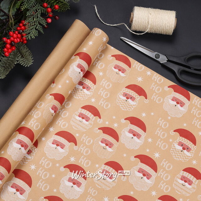 Подарочная бумага New Year Holidays: Santa Claus 70 см Edelman (Эдельман)