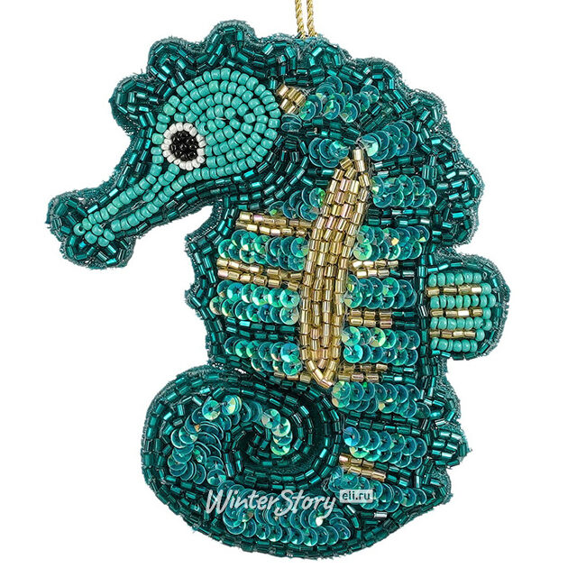 Елочная игрушка Морской Конек - Ecailles de Mer 11 см, подвеска Edelman