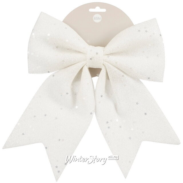 Бант на елку Feira 28*24 см белый Edelman
