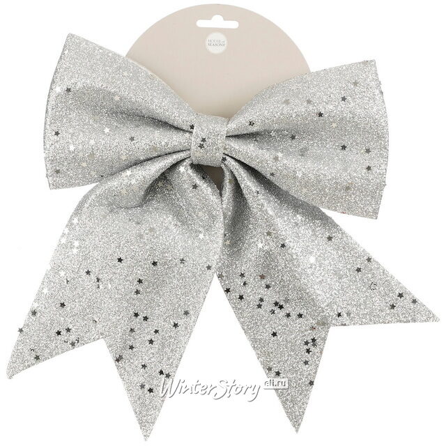 Бант на елку Feira 28*24 см серебряный Edelman