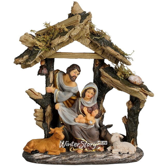 Рождественский вертеп Дева Мария убаюкивает младенца Иисуса 21 см Edelman