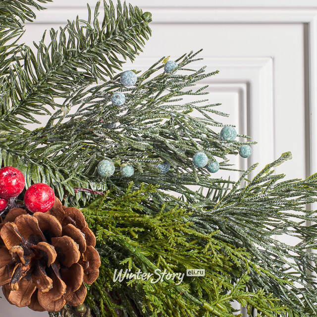 Венок Andes 40 см с шишками и фруктами, ЛИТАЯ 100% Edelman