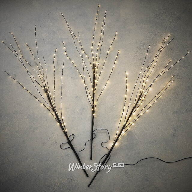 Набор светящихся веток Luminoso Bosque 100 см, 480 теплых белых LED ламп, 3 шт, таймер, IP44 Edelman