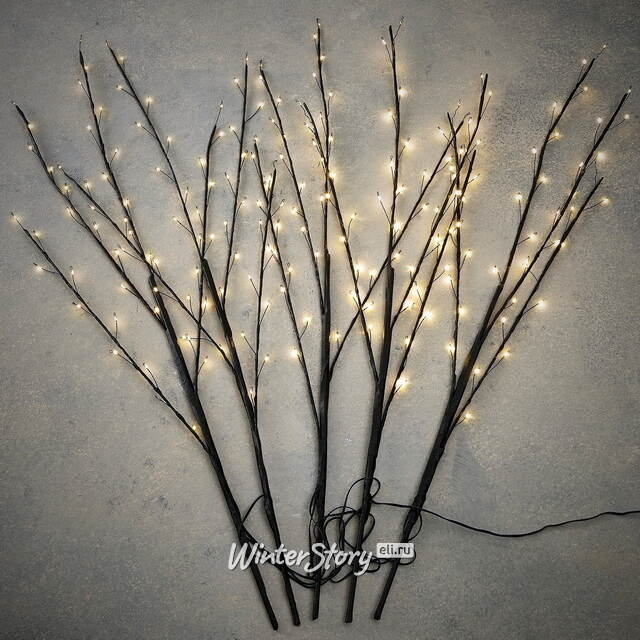 Набор светящихся веток Luminoso Bosque 90 см, 200 теплых белых LED ламп, 5 шт, таймер, IP44 Edelman