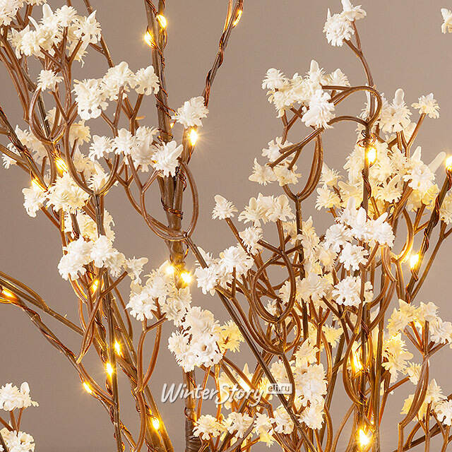 Набор светящихся веток Гипсофила Arbre 100 см белые, 45 теплых белых LED ламп, 3 шт, IP44 Edelman