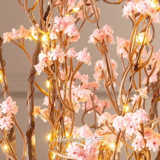 Набор светящихся веток Гипсофила Arbre 100 см розовые, 45 теплых белых LED ламп, 3 шт, IP44 Edelman