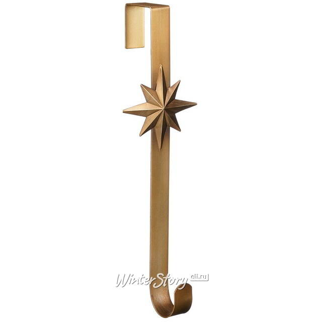 Крючок для венка на дверь Вифлеемская Звезда 38 см золотой Edelman