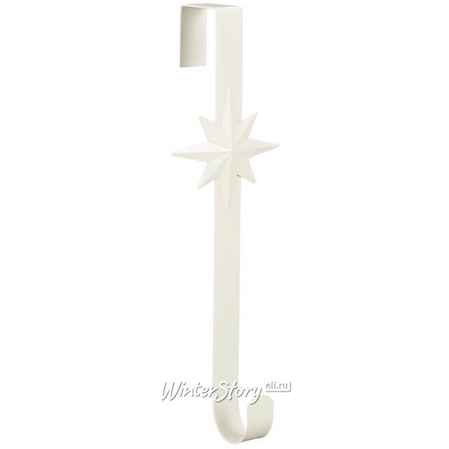 Крючок для венка на дверь Вифлеемская Звезда 38 см белый Edelman