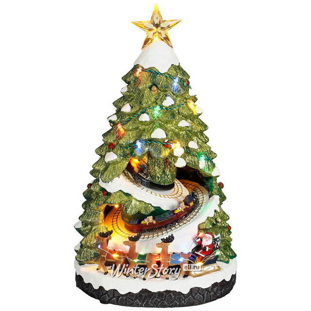 Светящаяся композиция с движением Jingle Rails 39*22 см, с движением, на батарейках Edelman