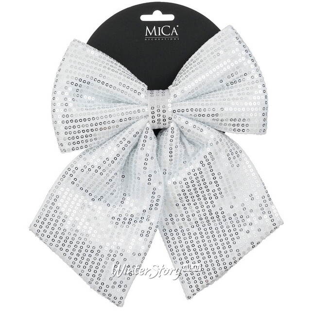 Бант для декора Luxury 23*20 см серебряный Edelman