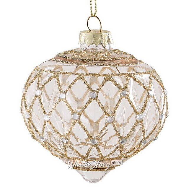 Стеклянные елочные игрушки Les Celestins 8 см, 12 шт Edelman (Эдельман)