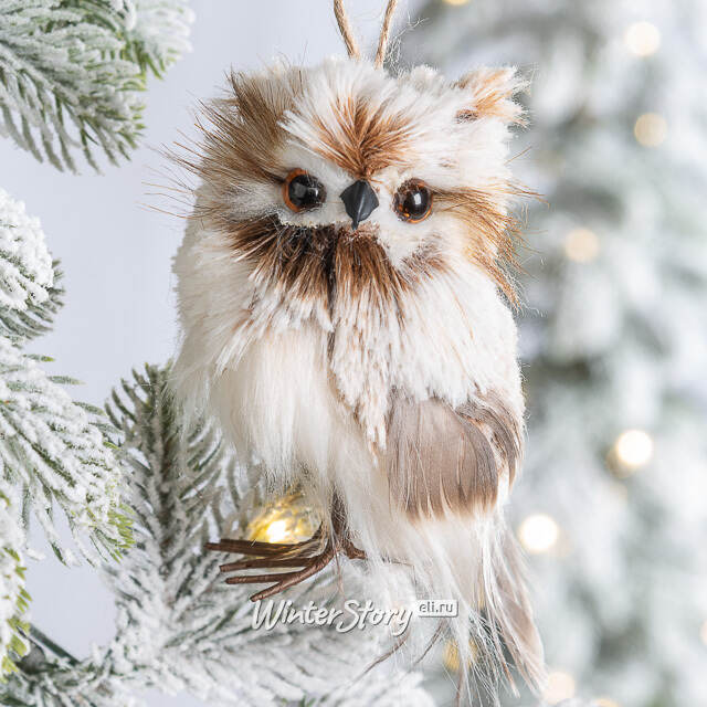 Елочная игрушка Сова Эрма 12 см Edelman