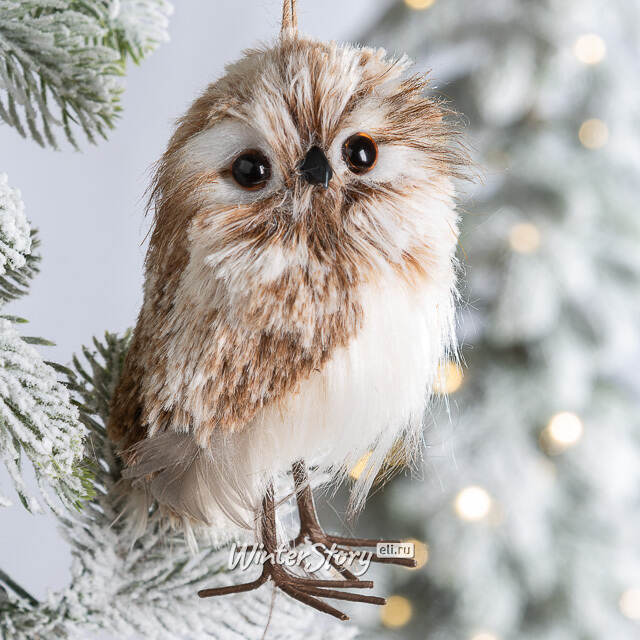Елочная игрушка Сова Флорет 12 см Edelman