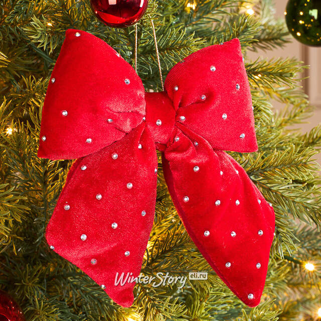 Бант на елку Bomont - Crystal Elegant 17*15 см алый Edelman