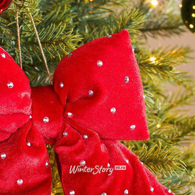 Бант на елку Bomont - Crystal Elegant 17*15 см алый Edelman