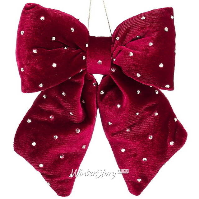 Бант на елку Bomont - Crystal Elegant 17*15 см бордовый Edelman