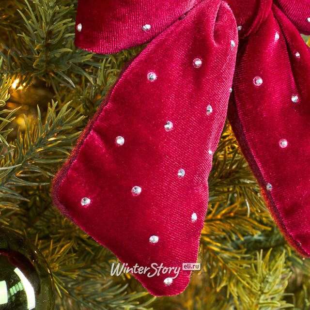 Бант на елку Bomont - Crystal Elegant 17*15 см бордовый Edelman