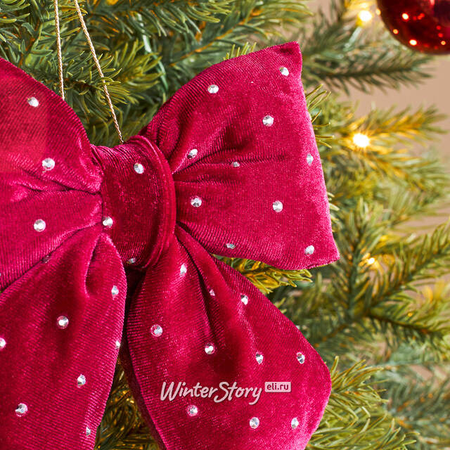 Бант на елку Bomont - Crystal Elegant 17*15 см бордовый Edelman