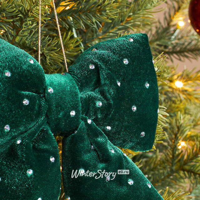 Бант на елку Bomont - Crystal Elegant 17*15 см изумрудный Edelman