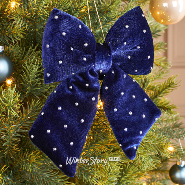 Бант для декора Bomont - Crystal Elegant 17*15 см синий Edelman