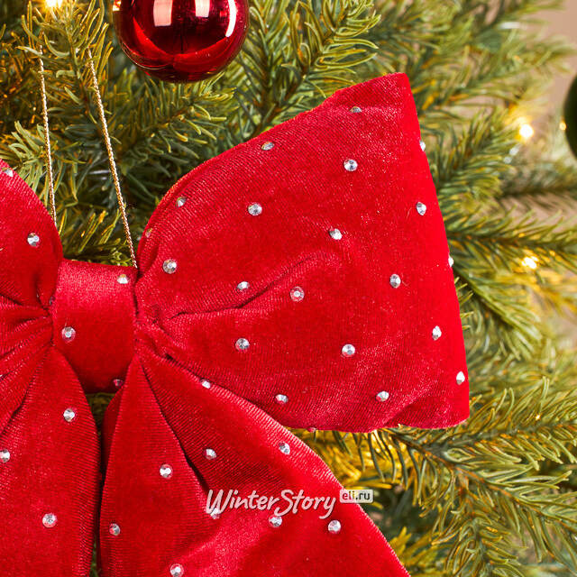 Бант на елку Bomont - Crystal Elegant 23*20 см алый Edelman