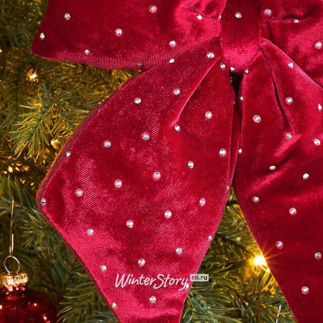 Бант на елку Bomont - Crystal Elegant 23*20 см бордовый Edelman