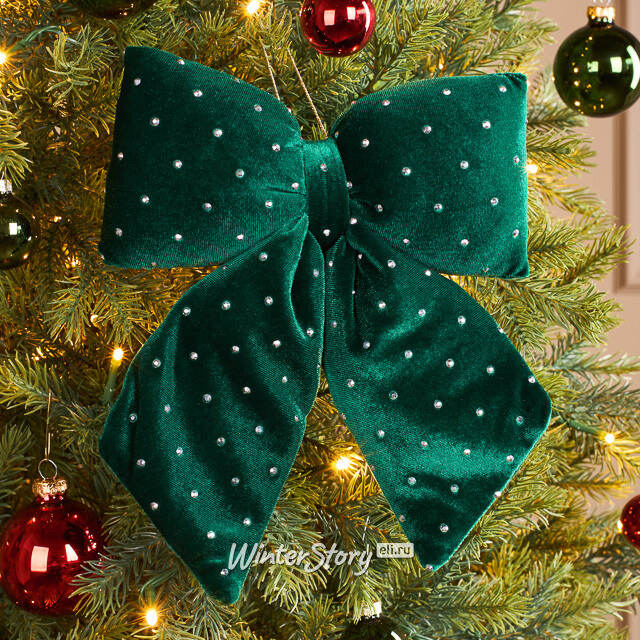 Бант для декора Bomont - Crystal Elegant 23*20 см изумрудный Edelman