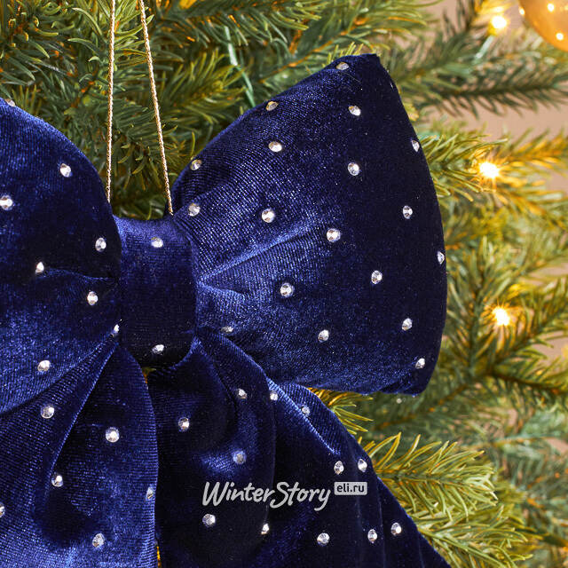 Бант на елку Bomont - Crystal Elegant 23*20 см синий Edelman