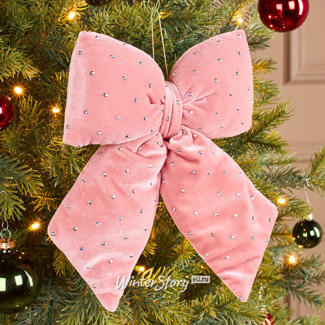 Бант на елку Bomont - Crystal Elegant 23*20 см пудровый Edelman