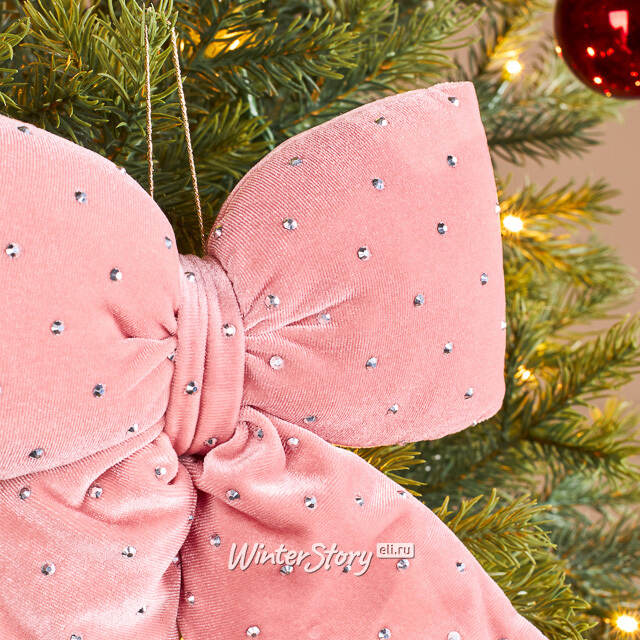 Бант на елку Bomont - Crystal Elegant 23*20 см пудровый Edelman