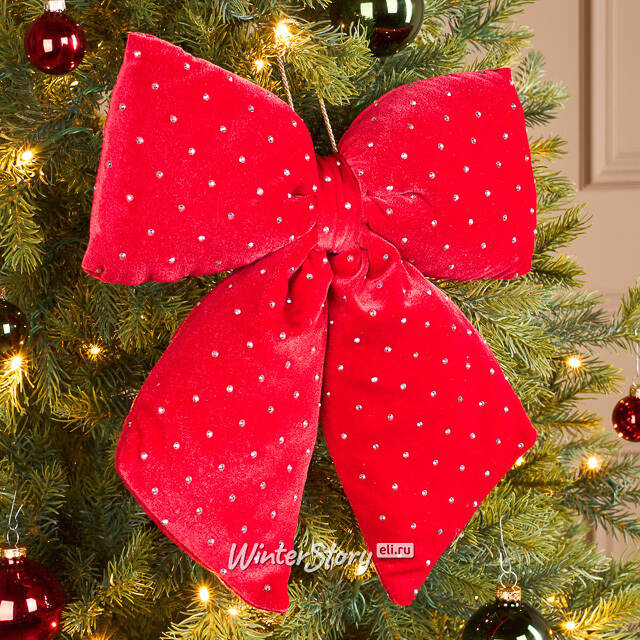 Бант на елку Bomont - Crystal Elegant 34*30 см алый Edelman
