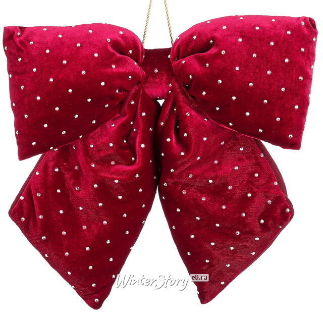 Бант на елку Bomont - Crystal Elegant 34*30 см бордовый Edelman