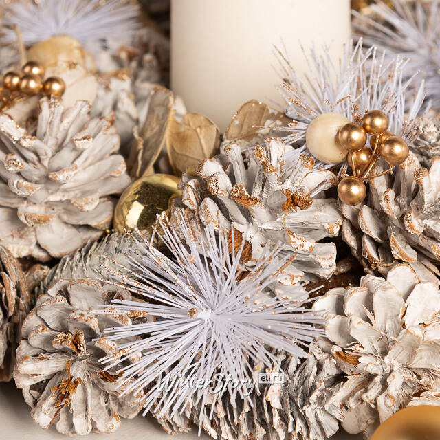 Венок-подсвечник White Fantasy 34 см Edelman