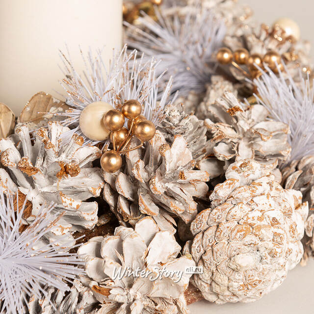 Венок-подсвечник White Fantasy 34 см Edelman