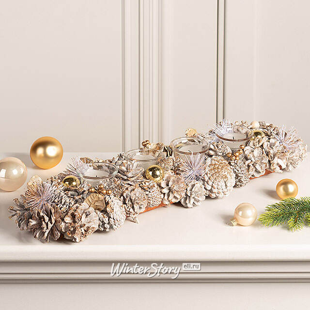 Новогодний подсвечник White Fantasy 54 см Edelman