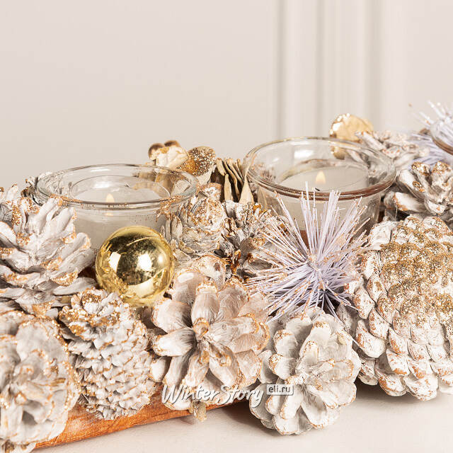 Новогодний подсвечник White Fantasy 54 см Edelman