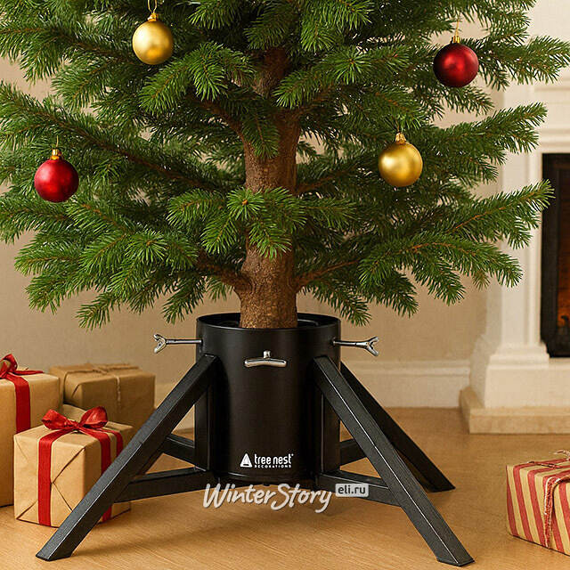 Подставка для елки 74*32 см, высотой до 3.5 м, диаметр ствола до 15 см, черная Tree Nest
