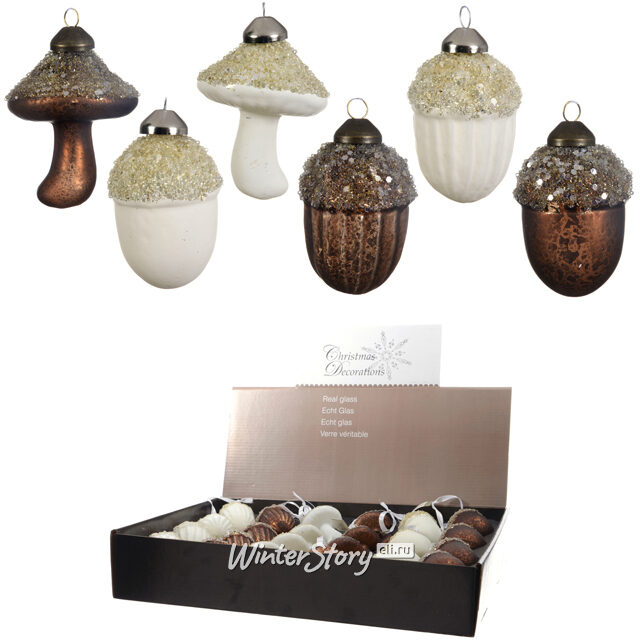Набор винтажных елочных игрушек Лесное Царство, 24 шт, стекло Kaemingk