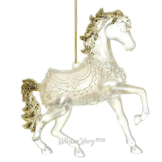 Елочная игрушка Лошадка Златогривая 12 см, подвеска Forest Market