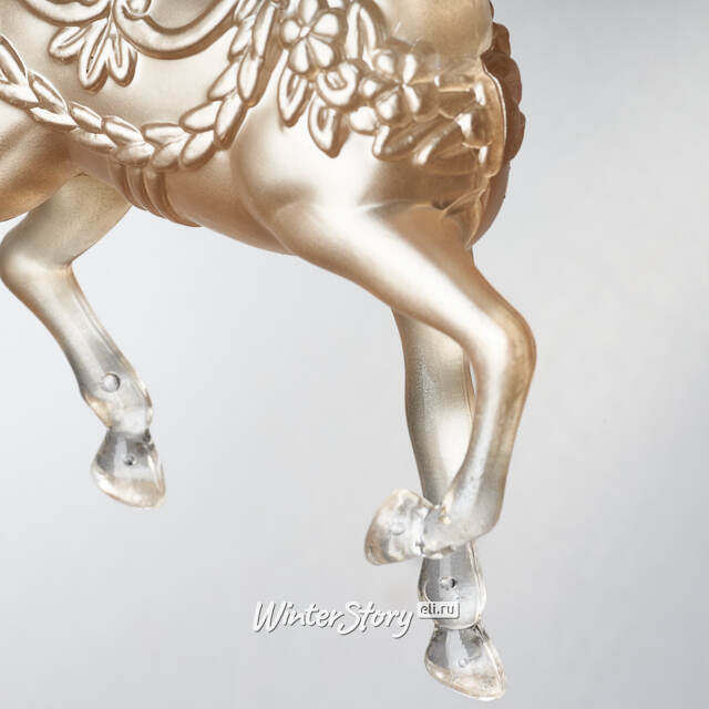 Елочная игрушка Лошадка Златогривая 12 см, подвеска Forest Market