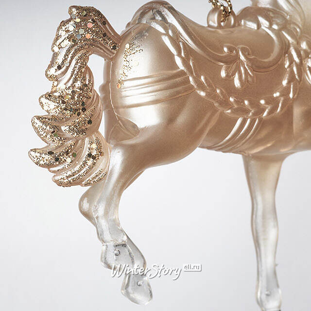 Елочная игрушка Лошадка Златогривая 12 см, подвеска Forest Market