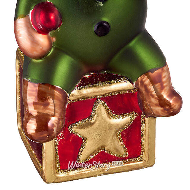 Елочная игрушка Мишка - Christmas Holidays 17 см в подарочной коробке, стекло Winter Deco